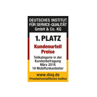 1. Platz Kundenurteil Preise 1. Platz Kundenurteil Preise