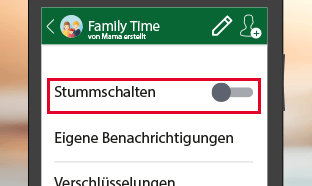 Gruppen-Benachrichtigungen ausschalten