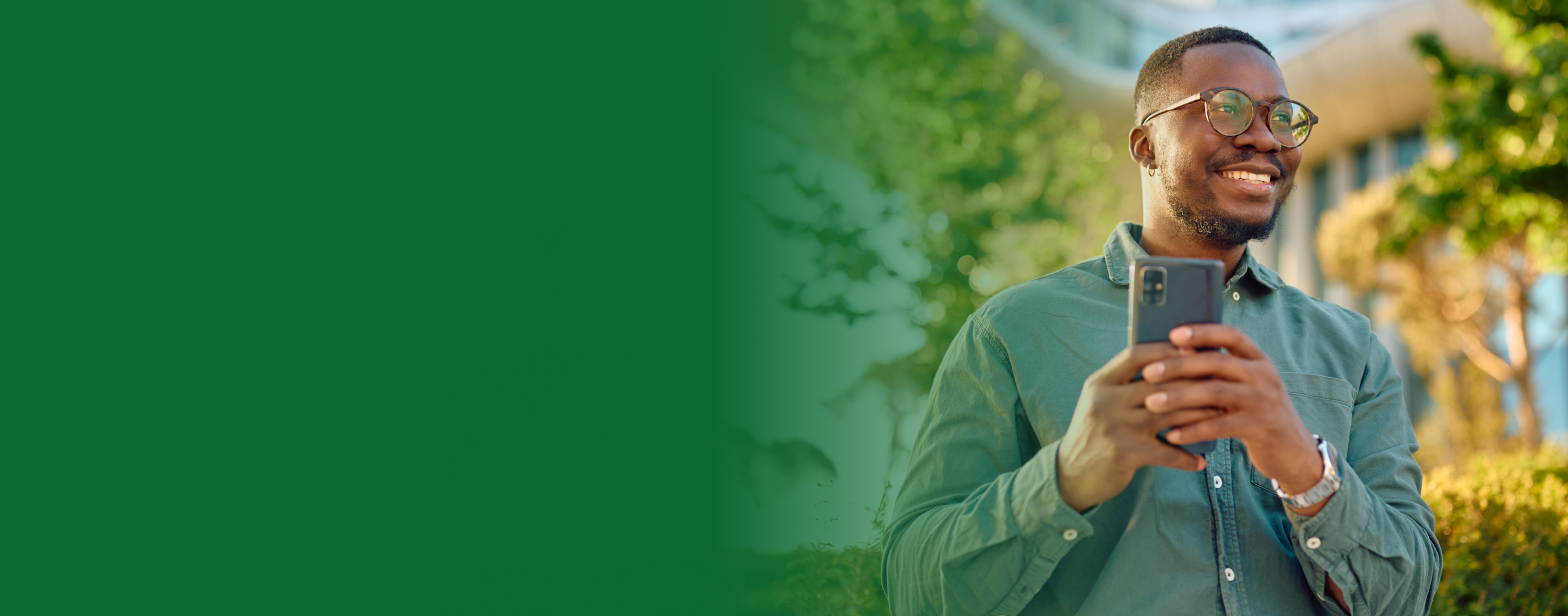 Person mit Handy