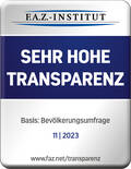 Sehr hohe Transparenz -  F.A.Z.-Institut