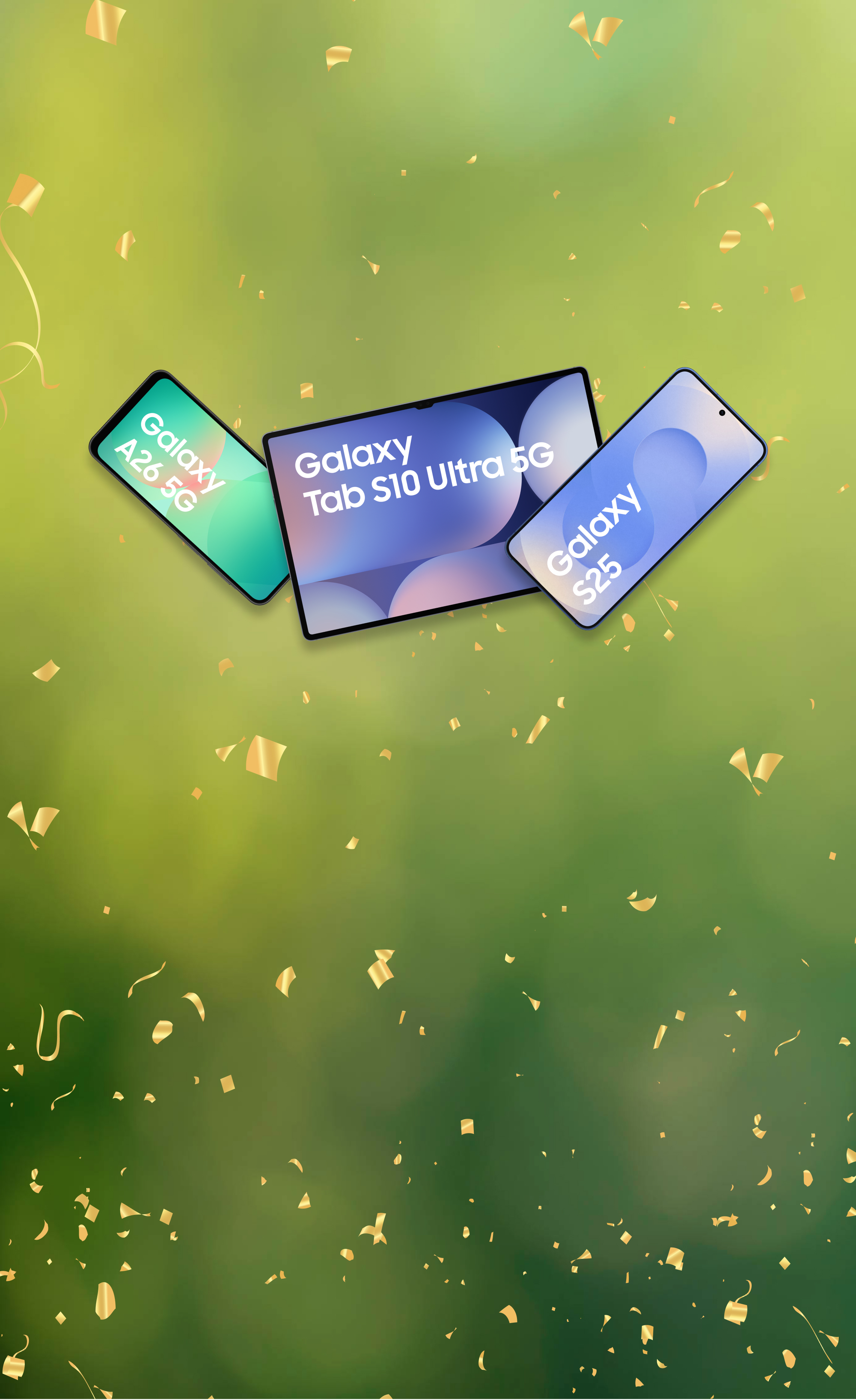 Samsung Geräte mit Konfetti
