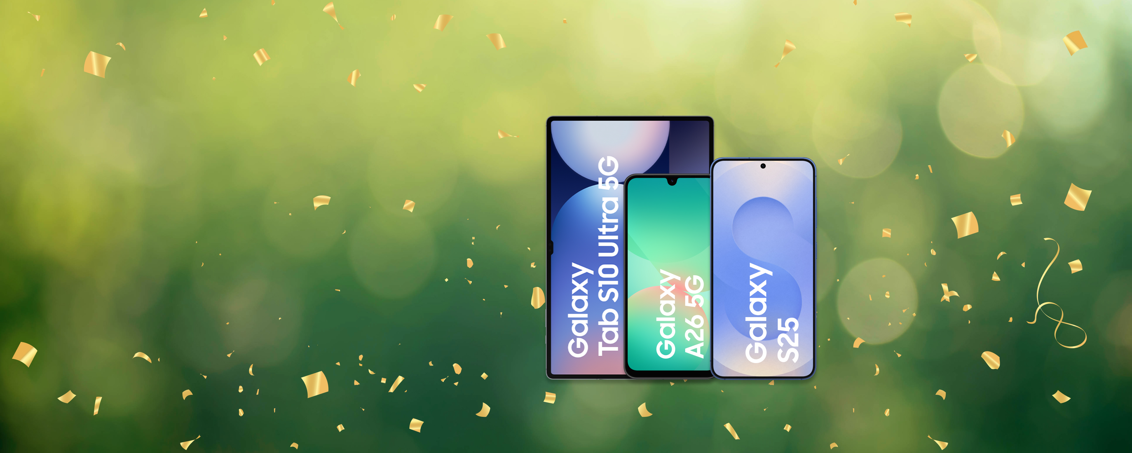 Samsung Geräte mit Konfetti